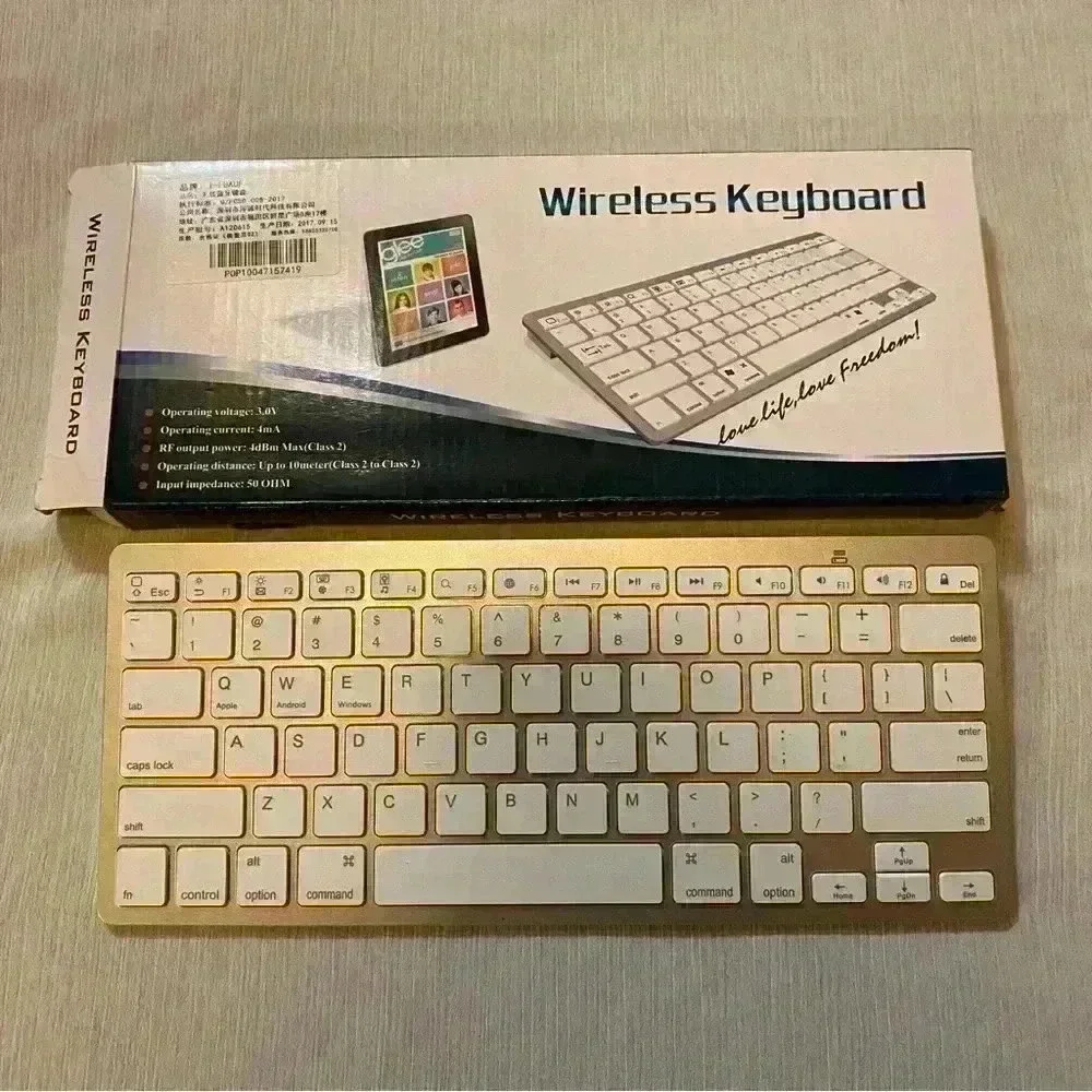 I-FUAUF Bluetooth Wireless Mini Keyboard Apple iOS & Android Cellphone Tablet